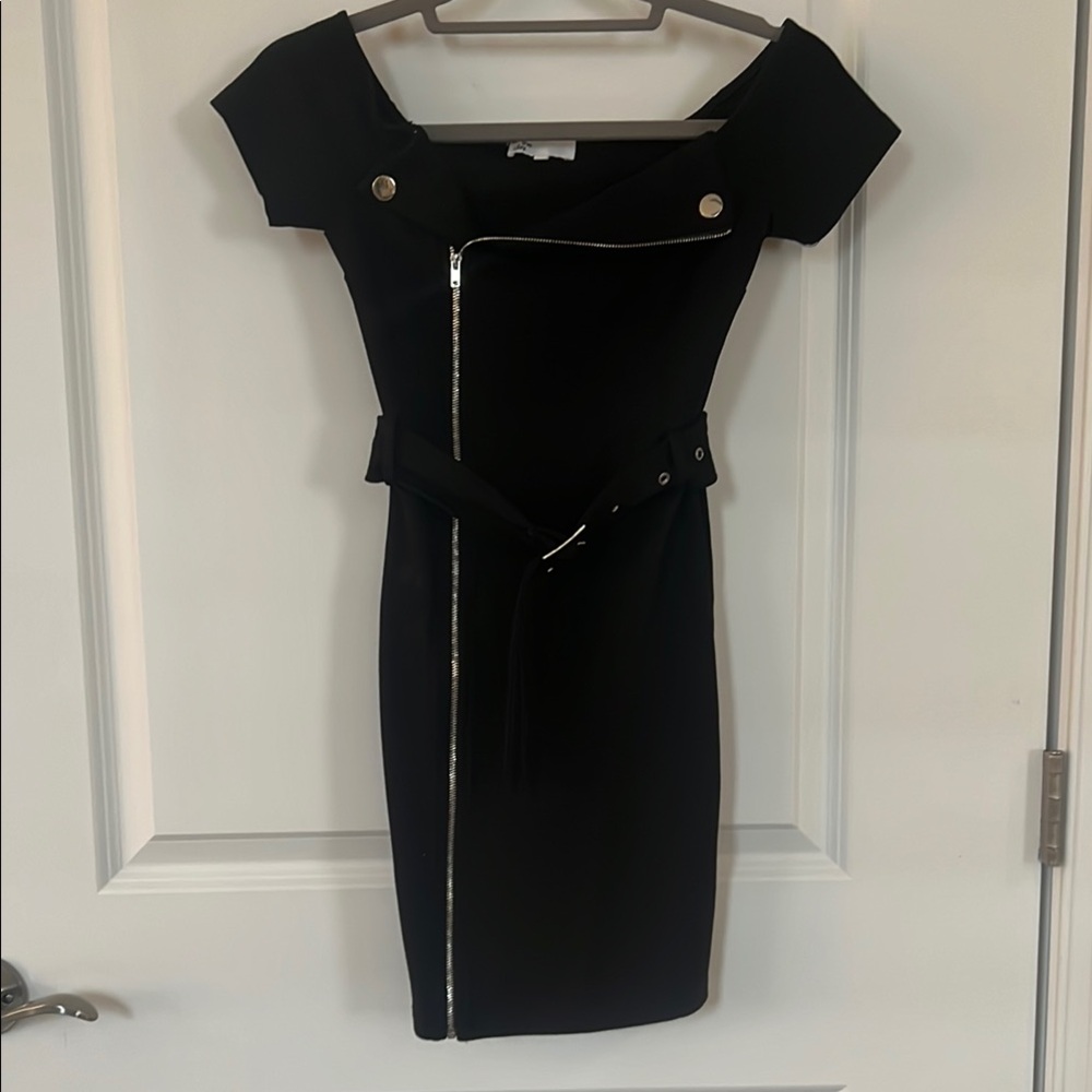 by the way. Black and White Bodycon Mini Dress
